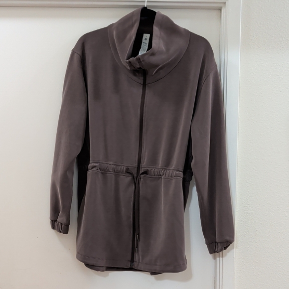 Lululemon Softstreme Cinch-Waist Full-Zip Jacket Espresso EUC - Picture 3 of 8